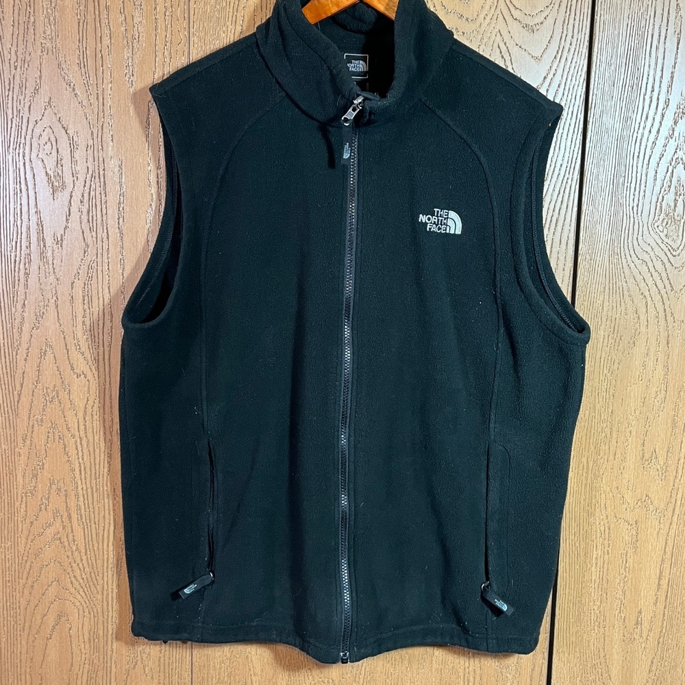 The North Face Fleece Vest Men Large‎ Black Full Zip Outdoor Layering Gorpcore